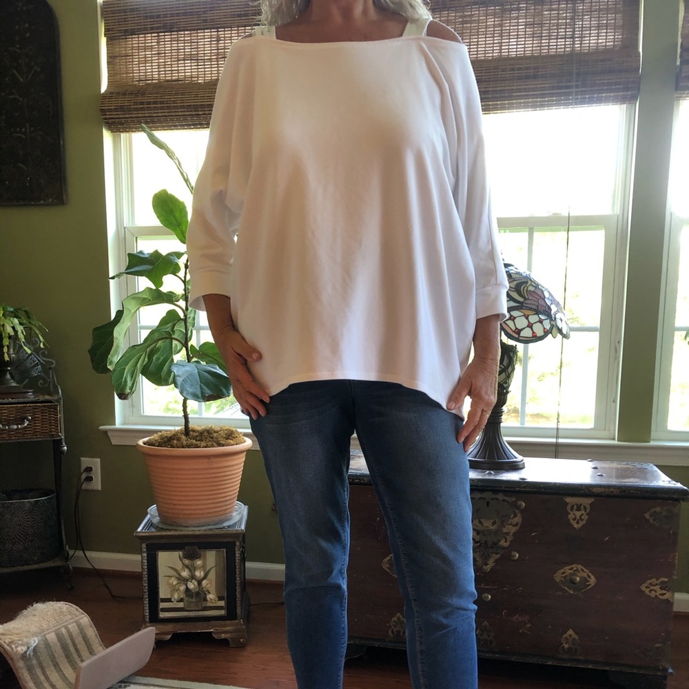 belle by Kim Gravel SequinStrap Sweatshirt NWOT XL